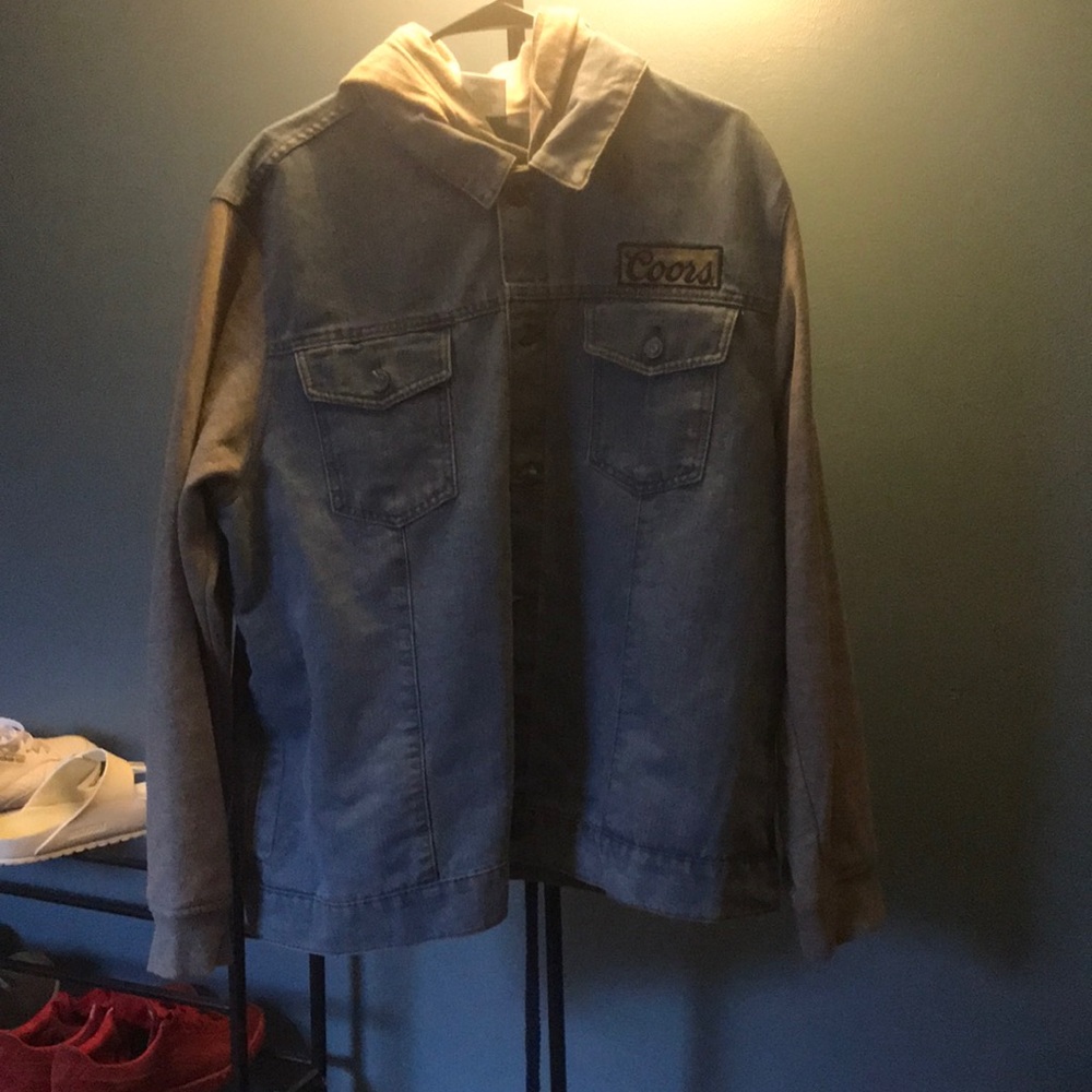 Coors Beer Hooded Jean Jacket